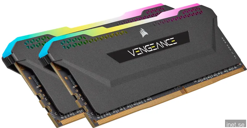 32 GB (2x16GB) DDR4-3200 Corsair Vengeance RGB PRO SL CL16 - Svart