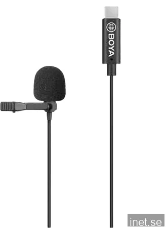BOYA BY-M3 Lavalier Clip-On-myggmikrofon, USB-C, 6m kabel