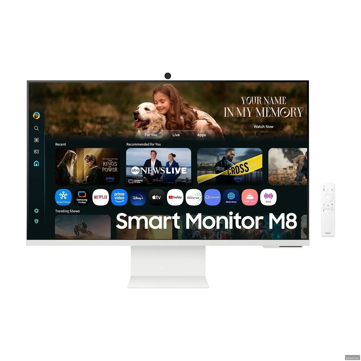 Samsung Smart Monitor M8 M80F 32" 4K UHD-skärm, vit