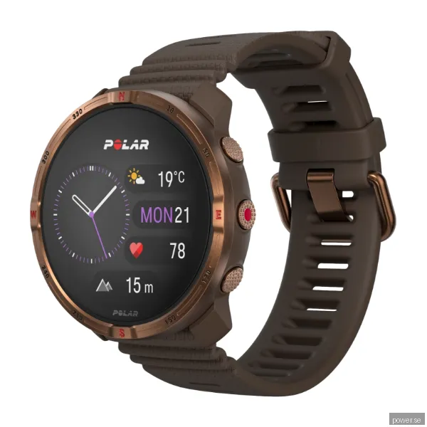 Polar Grit X2 sport watch, brun