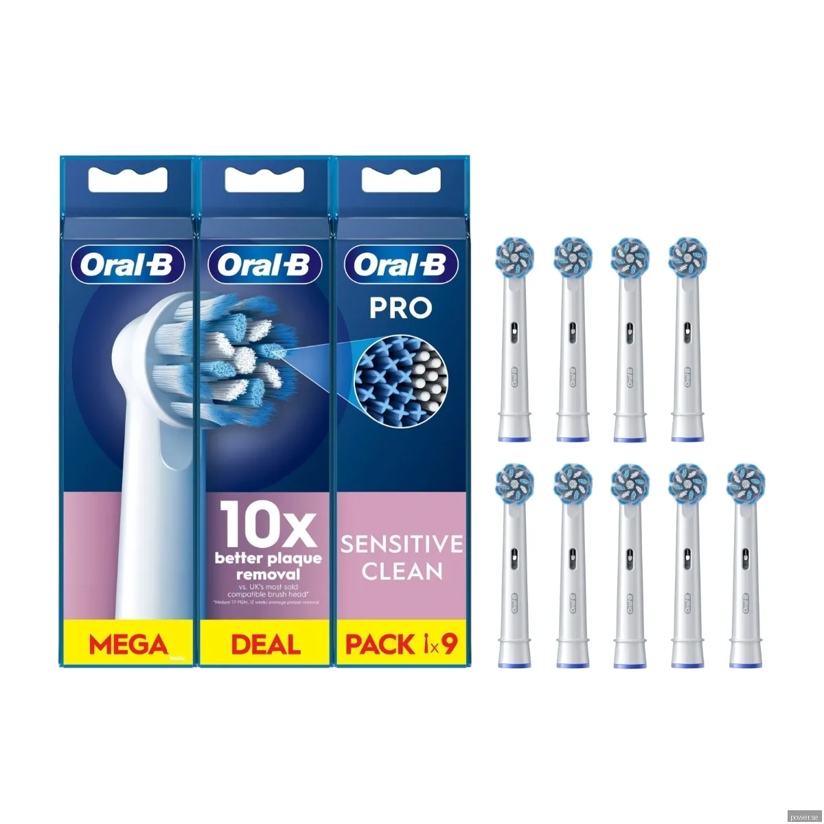 Oral-B Sensitive Clean & Care borsthuvuden 9 st, vit