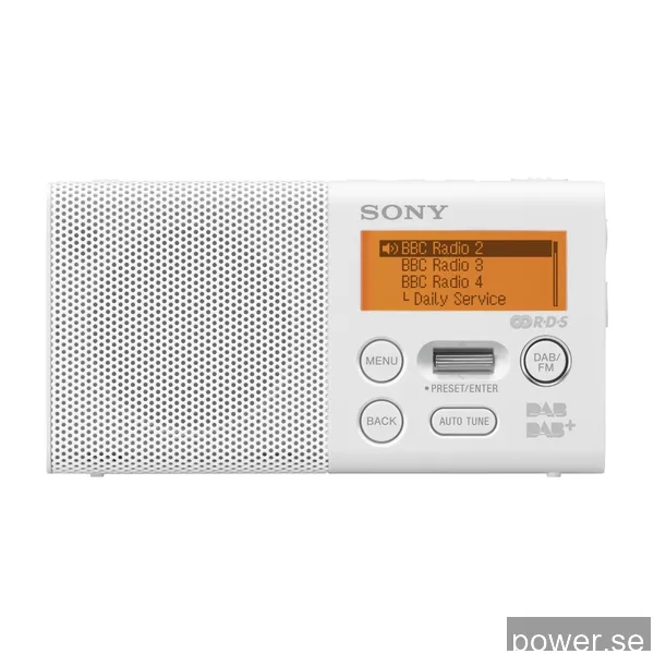 Sony XDR-P1DB Pocket DAB+ radio, vit