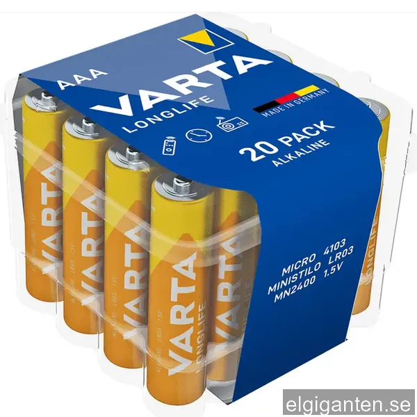 VARTA Longlife AAA 20 pk blister