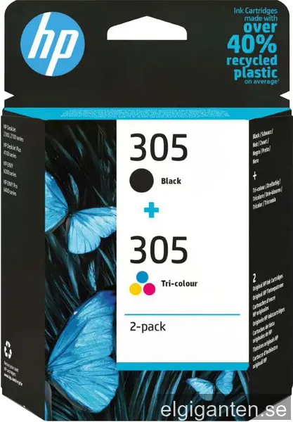 HP 305 2-Pack Black/Tri-color bläckpatroner