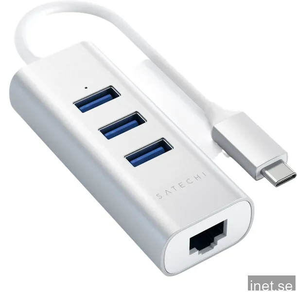Satechi USB-C-adapter 3 portar + RJ45 Silver