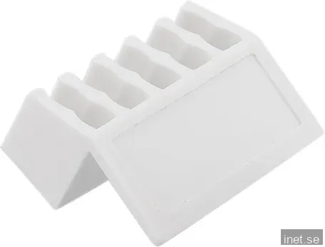 DELTACO Kabelhållare med 5 platser Självhäftande 2-pack Vit