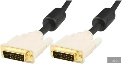 DELTACO DVI monitorkabel DVI-D ha-ha Vit 5 m
