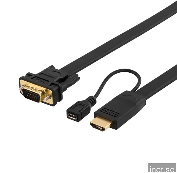 Adapter HDMI ha till VGA ha Svart 1m