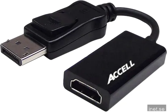 ACCELL Adapter DisplayPort till HDMI Aktiv Eyefinity Svart 0.2m