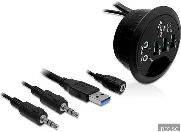 DeLOCK USB-adapter 3.0 med ljudportar
