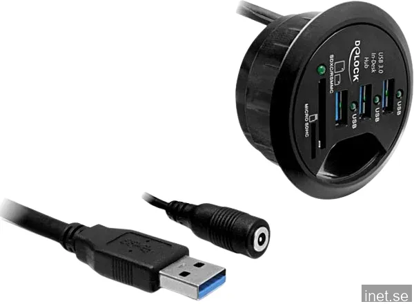 DeLOCK USB-adapter 3.0 3 portar + SD-port