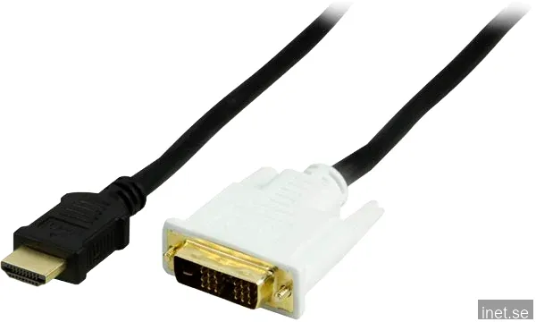 DELTACO DVI-kabel DVI ha till HDMI ha Svart (F) 2m
