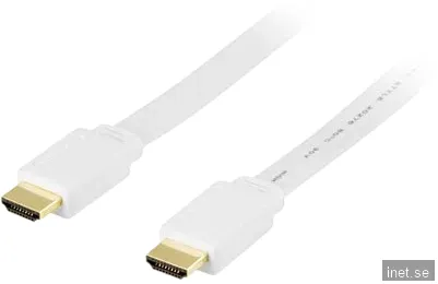 DELTACO HDMI-kabel 1.4 ha-ha Flat Vit 2m