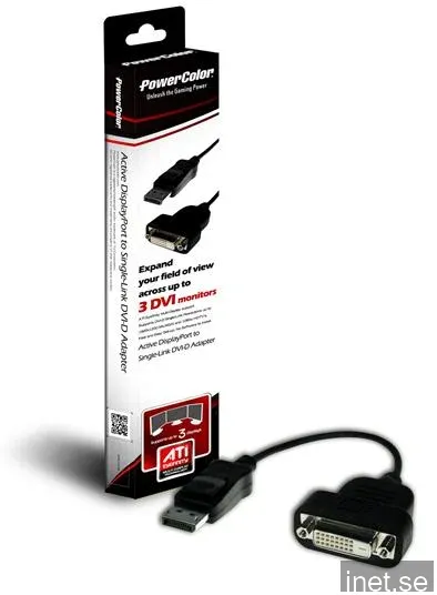 Adapter DisplayPort till DVI-Single Link (max 1920x1200) AKTIV