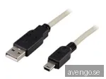 Deltaco - USB-kabel - USB (hane) till mini-USB typ B (hane)