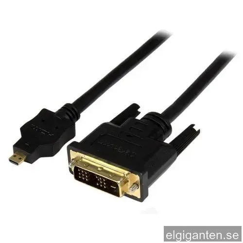 Micro HDMI till DVI-kabel, StarTech.com, 1 meter - Svart