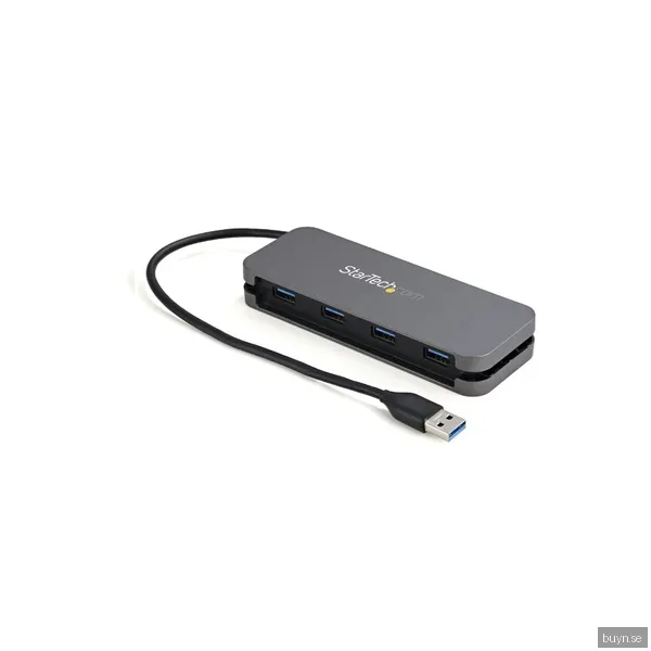 StarTech.com 4 Port USB 3.0 Hub 5Gbps 4A - 11in Cable USB Hub - USB 3.2 - 4 porte - Grey