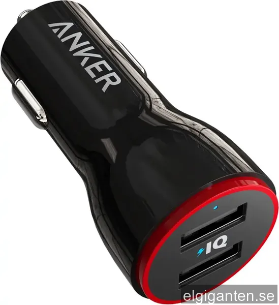 Anker PowerDrive 2 24W Dual USB billaddare (svart)