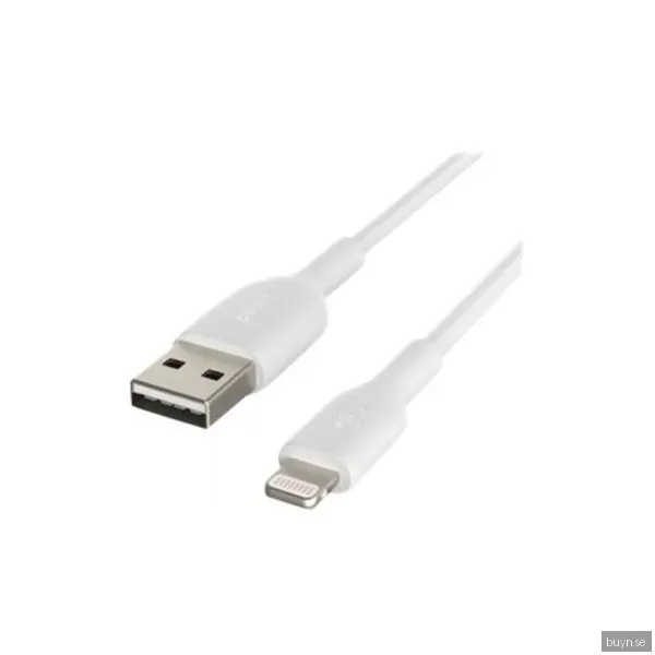 USB-kabel Belkin BoostCharge USB-A till Lightning, 1 meter - Vit