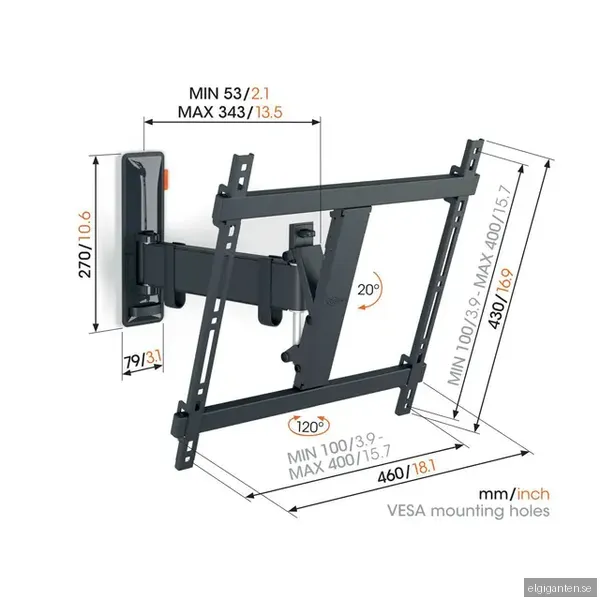 Vogels COMFORT Full Motion TV väggfäste TVM3425