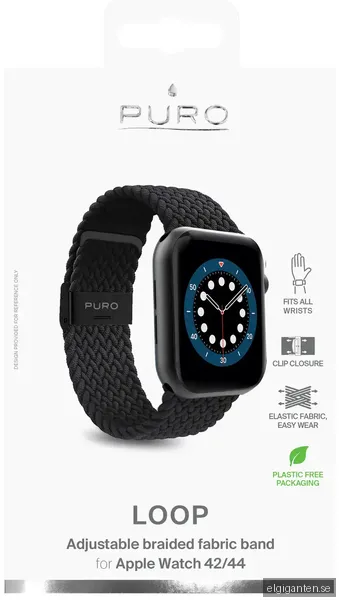 Puro Apple Watch 38-41mm Loop klockarmband (svart)