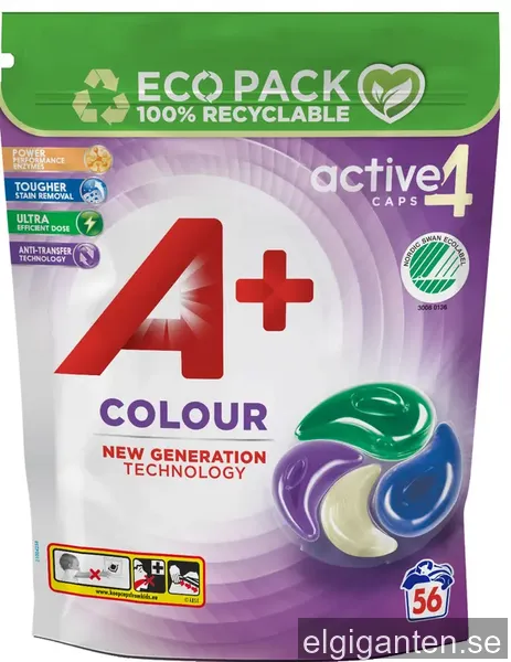 A+ Active Colour tvättkapslar ACTIVE4COLORCAPS (56st)