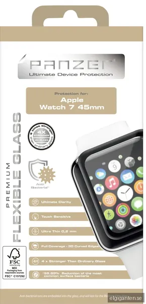 Panzer Apple Watch 7 45mm skärmskydd med flexibelt glas