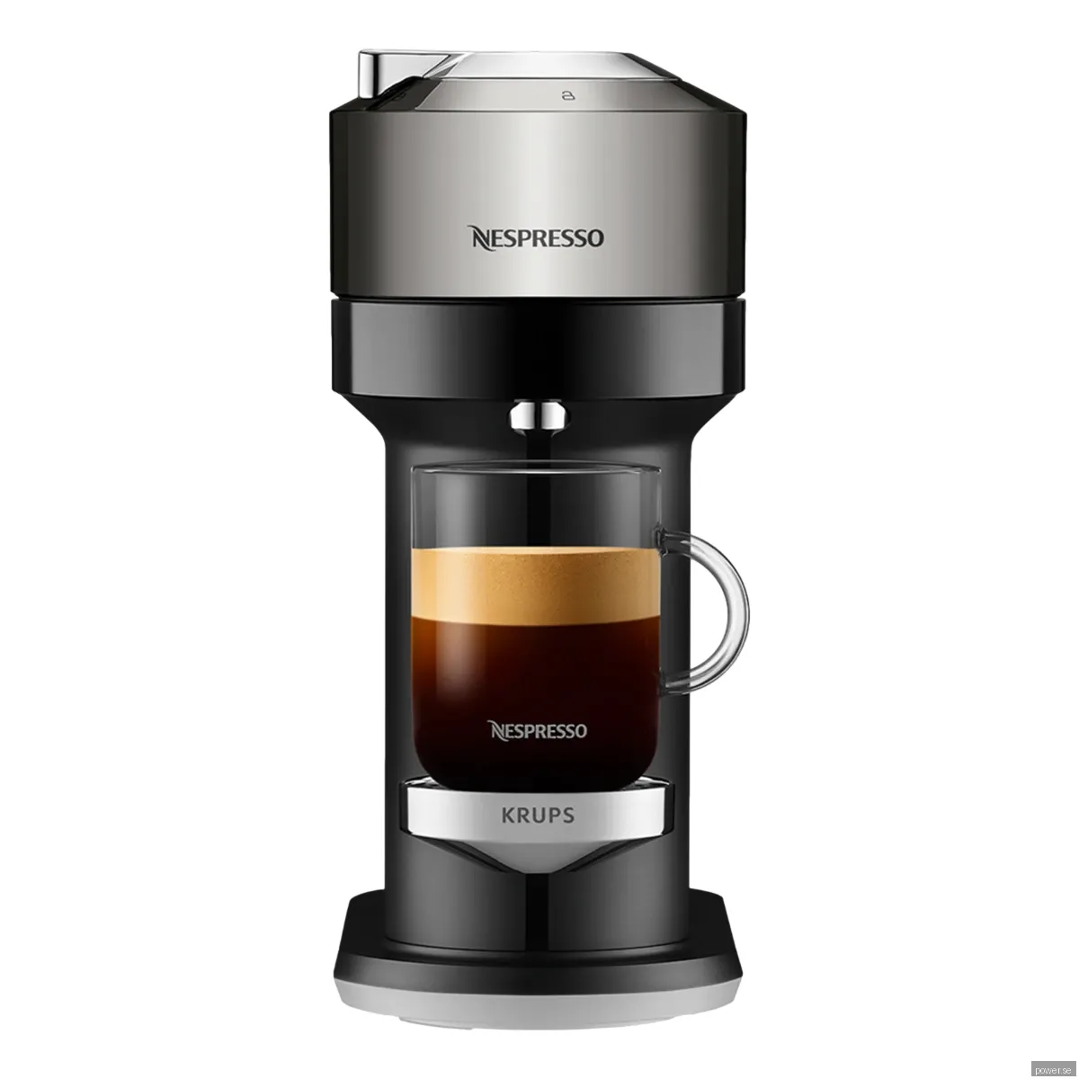 Nespresso Vertuo Next Deluxe kapselmaskin By Krups, krom