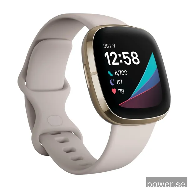 Fitbit Sense Lunar white/Soft, gold