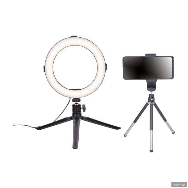 Dacota Platinum 8" ringlampa med stativ och påse