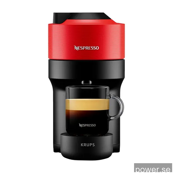 Nespresso Vertuo Pop kapselmaskin By Krups, röd