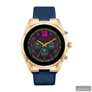 Michael Kors Bradshaw smartwatch 44 mm guld/silikon, blå