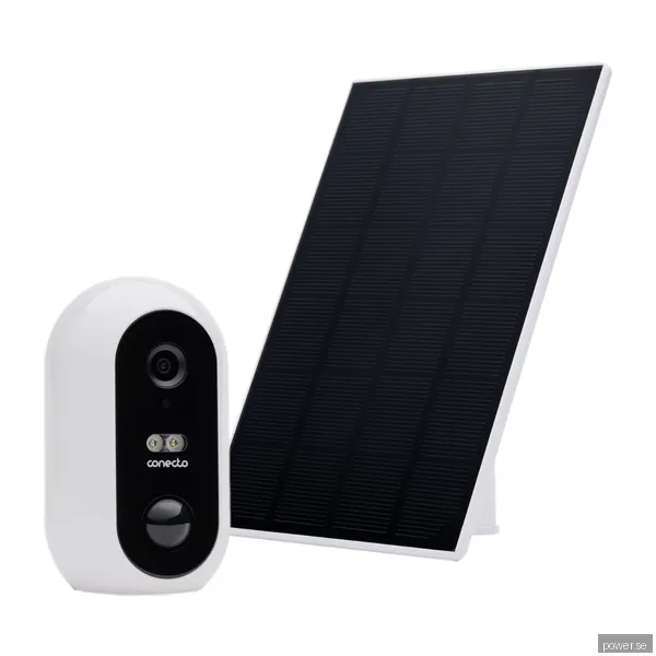 Conecto övervakningskamera + solpanel