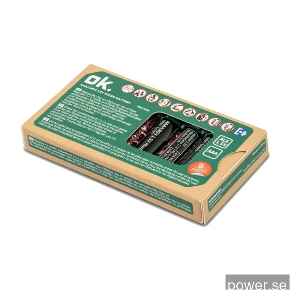 ISY batterier AAA LR03 1,5V Micro, 8PACK (oba-1000)