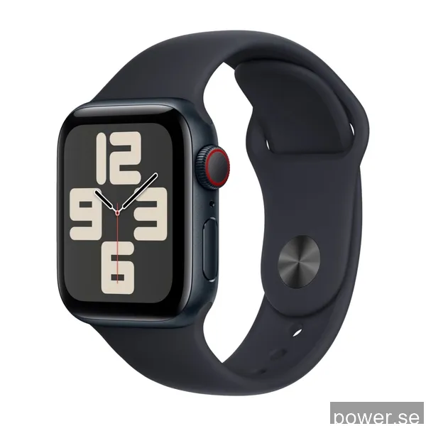 Apple Watch SE GPS + Cellular 40 mm, Midnatt aluminium Midnatt sportband S/M