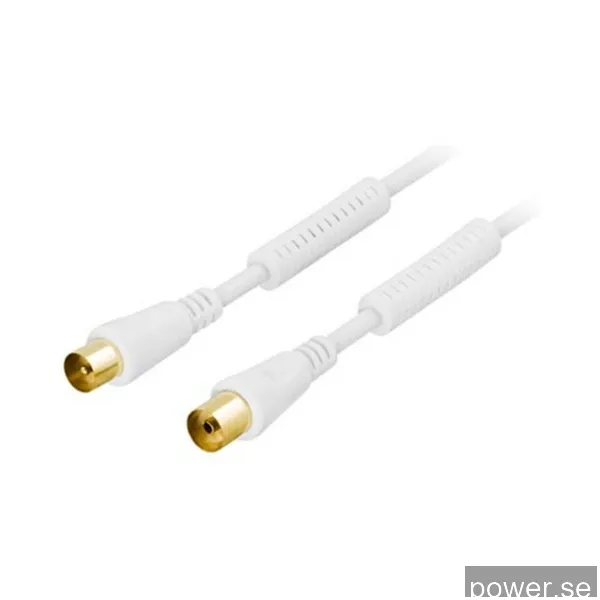 Deltaco antennkabel IEC-hona/IEC-hane 1m