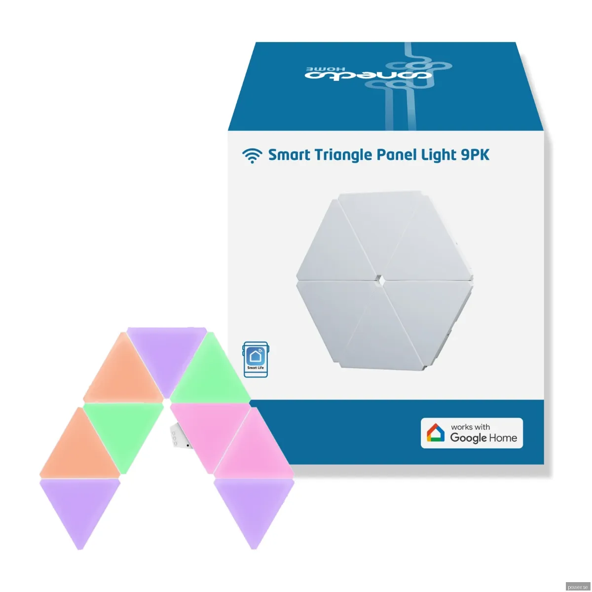 Conecto Smart Triangle-ljuspanel 9pk
