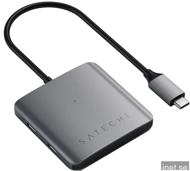 Satechi Aluminium 4-portars USB-C-hubb