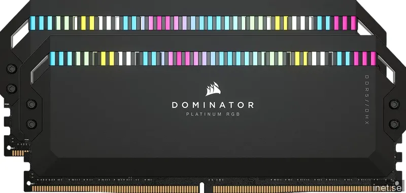 32 GB (2x16GB) DDR5-6200 Corsair Dominator Platinum RGB CL36 - Svart