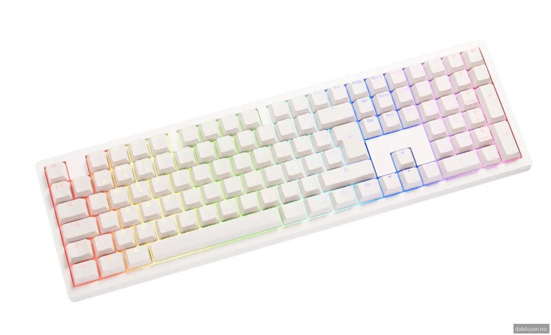 Ducky Zero 6108 Classic Pure White trådlöst mekaniskt tangentbord - Cherry MX2A Red