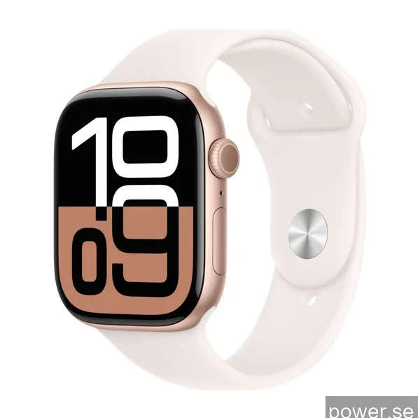 Apple Watch Series 10 GPS 46 mm roséguld alum, rosé sportband - S/M