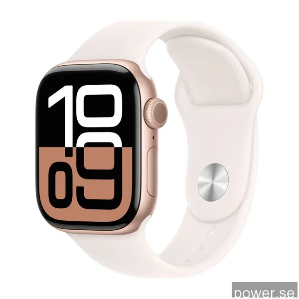 Apple Watch Series 10 GPS + Cell 42 mm roséguld alum, rosé sportband - M/L