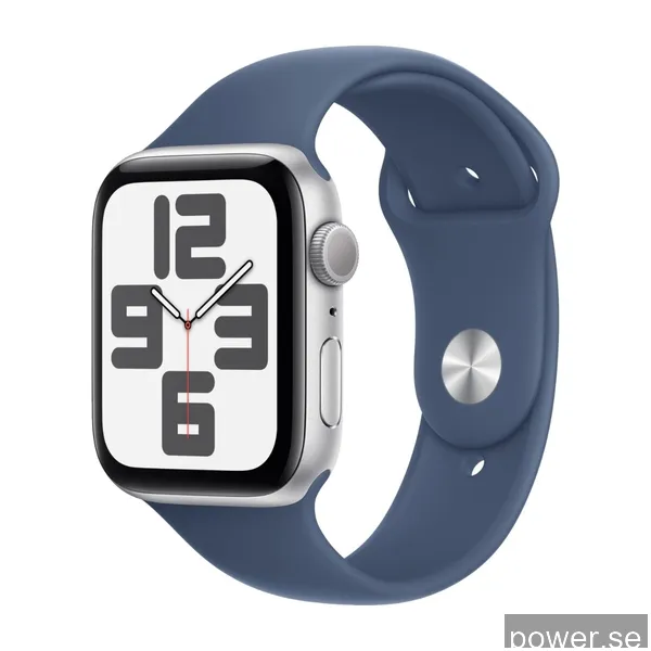 Apple Watch SE GPS 44 mm silver alum, denim sportband - M/L