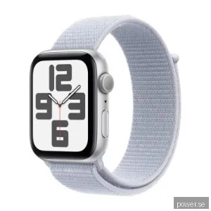 Apple Watch SE GPS 44 mm silver alum, dimblå sportloop