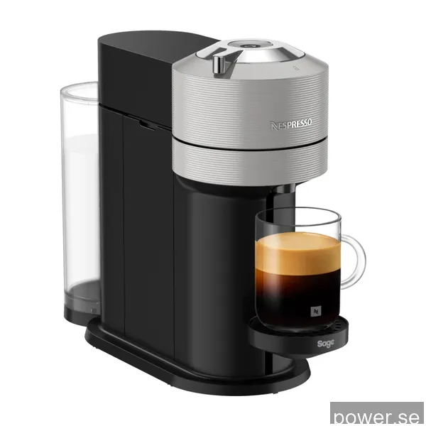 Nespresso Vertuo Next kapselmaskin by Sage, ljusgrå