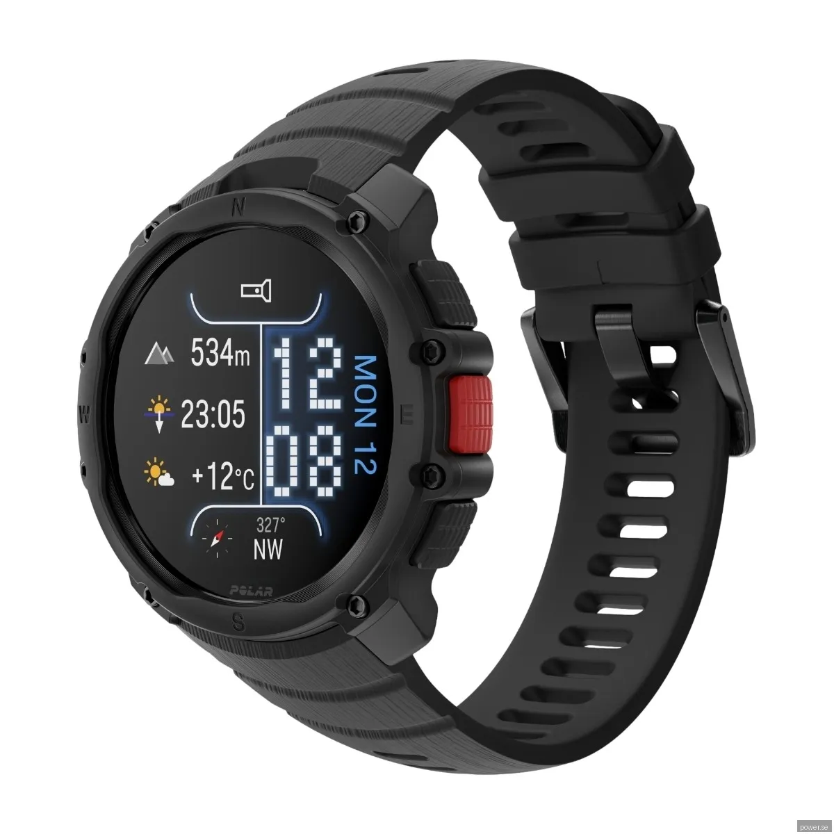 Polar Street X urban sportklocka, Night Black 45 mm