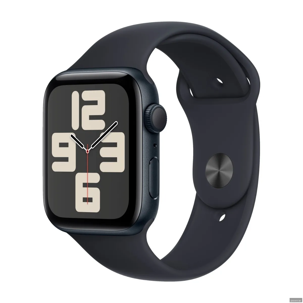 Apple Watch SE GPS 44 mm, Midnatt aluminiumboett med, Midnatt sportband - M/L
