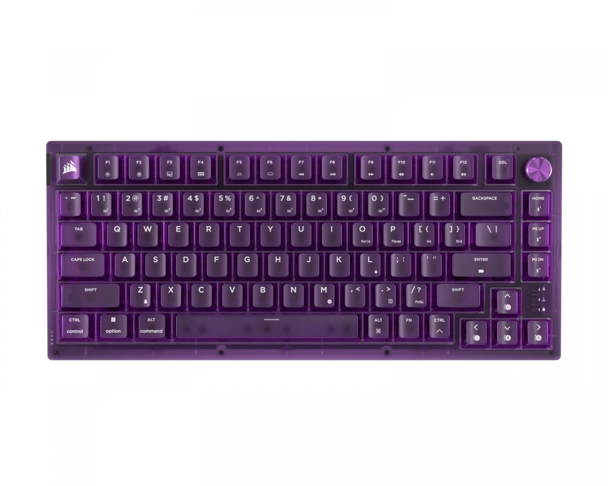 Corsair K65 PLUS Trådlöst 75% Gamingtangentbord - Atomic Purple [MLX Red v2]