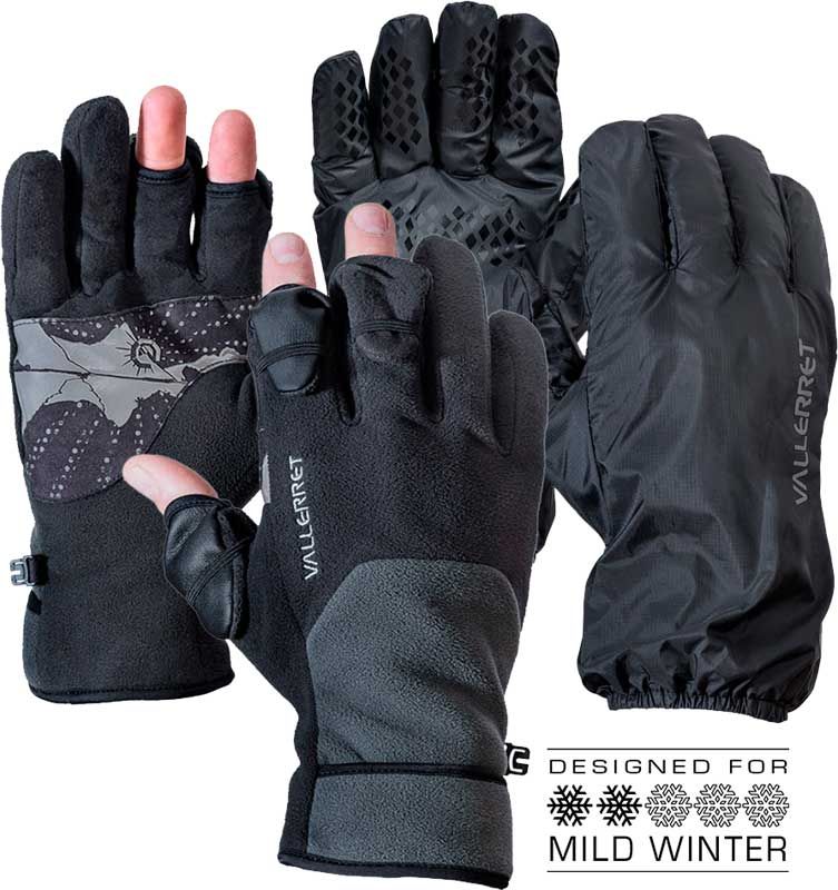 Vallerret Milford Fleece Glove S -fotohandskar, svart