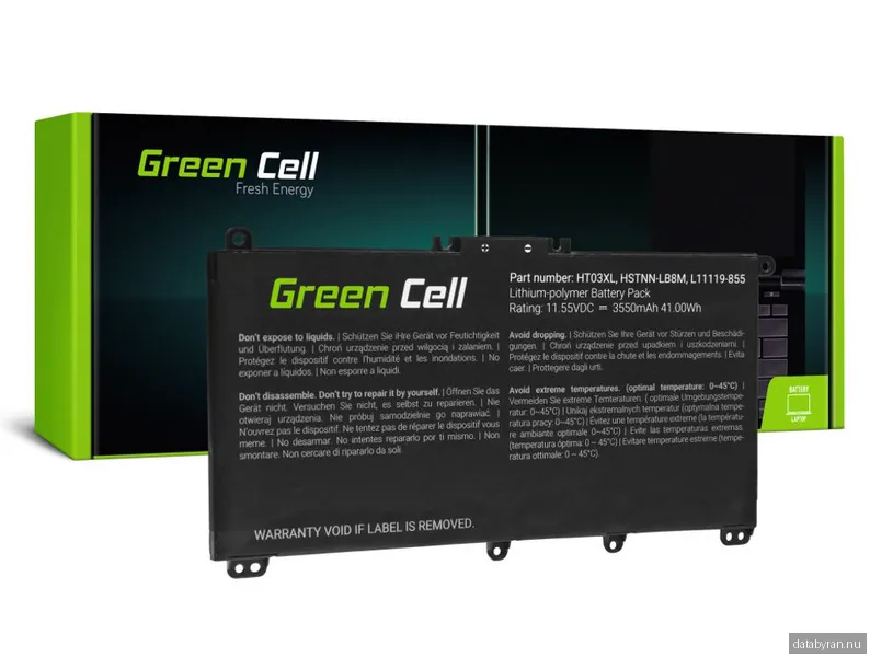 Green Cell HP163 Laptop battery (Alternative to: HP HT03XL)
